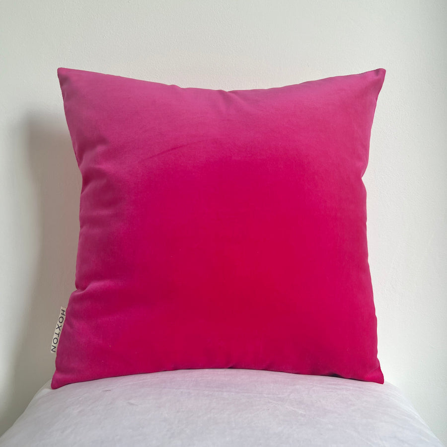 Hot Pink Velvet Cushion
