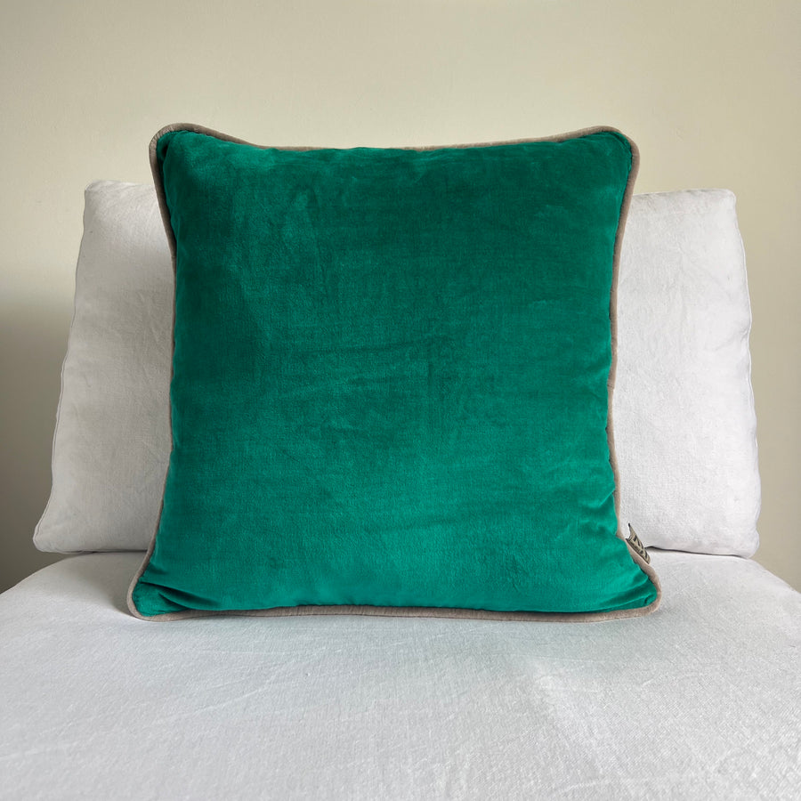 Velvet Cushion Emerald Green