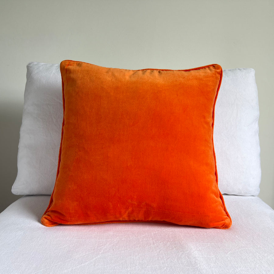 Velvet Cushion Orange