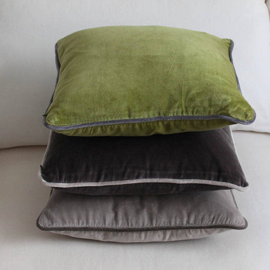 Velvet Cushion Dark Grey 45cm x 45cm