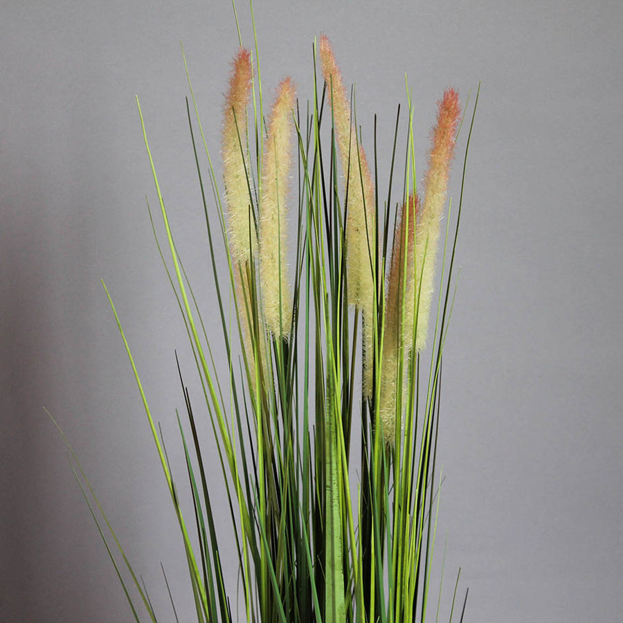 Faux Pink Tipped Grass Pot Plant