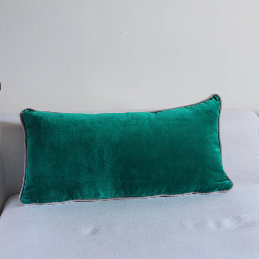 Emerald Velvet Oblong Cushion
